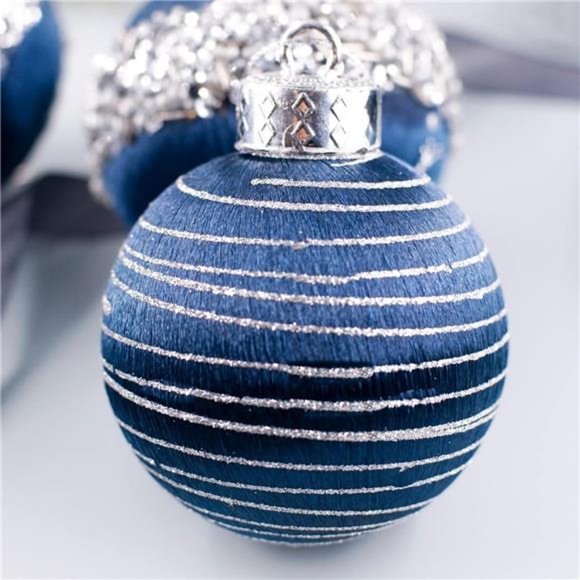 12 Pcs Satin Christmas Balls, Silk Christmas Tree Hanging...